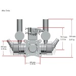 RCGF 40cc Twin Cylinder Petrol/Gasoline Engine Dual Cylinder With Muffler/Igniton/Spark Plug for RC Model Airplane